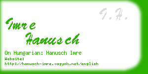 imre hanusch business card